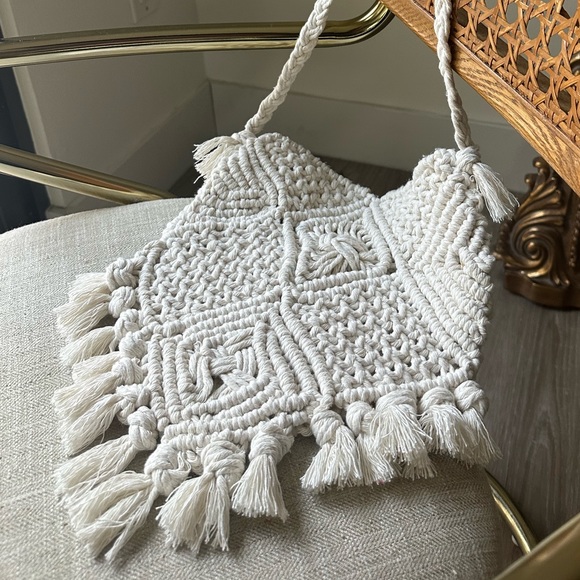 Macrame shoulder bag, handmade bag, knitted macrame purse bag - Picture 2 of 6